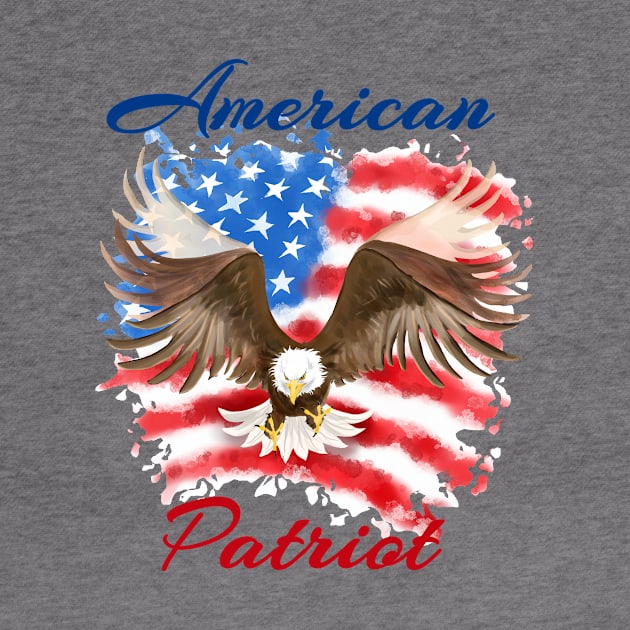 American Patriot Swooping Eagle colors by Animalistics